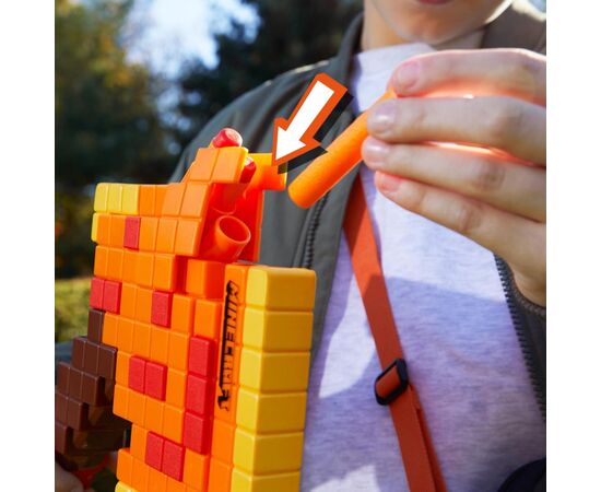 Игрушечное оружие Hasbro Бластер-топор NERF Minecraft Minecraft Firebrand (F8953), изображение 5 Игрушечное оружие Hasbro Бластер-топор NERF Minecraft Minecraft Firebrand (F8953), изображение 5