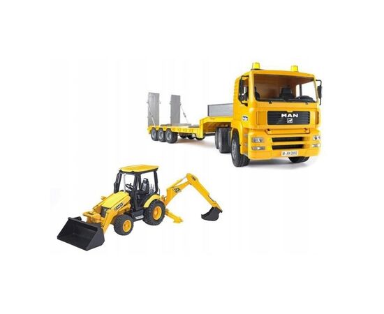 Спецтехника Bruder Тягач Man TGA с экскаватором JCB MIDI CX (01654), изображение 2 Спецтехника Bruder Тягач Man TGA с экскаватором JCB MIDI CX (01654), изображение 2
