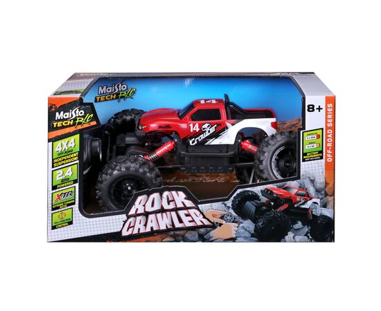 Радіокерована іграшка Maisto Rock Crawler 2.4 ГГц (аккум. 6.4v + 3хААА), червоний (82746 red), зображення 6 Радіокерована іграшка Maisto Rock Crawler 2.4 ГГц (аккум. 6.4v + 3хААА), червоний (82746 red), зображення 6