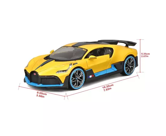 Машина Maisto Bugatti Divo жовта, 1:24 (31526 yellow), зображення 9 Машина Maisto Bugatti Divo жовта, 1:24 (31526 yellow), зображення 9