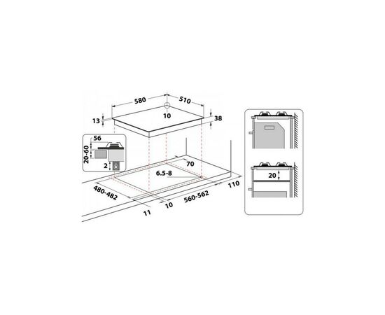 Варочная поверхность Whirlpool TGML661IX, изображение 12 Варочная поверхность Whirlpool TGML661IX, изображение 12