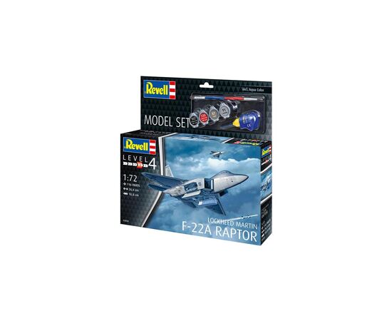 Сборная модель Revell Самолет Lockheed Martin F-22A Raptor уровень 4 масштаб 1:72 (RVL-63858), изображение 3 Сборная модель Revell Самолет Lockheed Martin F-22A Raptor уровень 4 масштаб 1:72 (RVL-63858), изображение 3