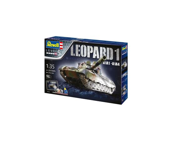 Сборная модель Revell Танк Leopard 1 A1A1-A1A4 уровень 5 масштаб 1:35 (RVL-05656), изображение 3 Сборная модель Revell Танк Leopard 1 A1A1-A1A4 уровень 5 масштаб 1:35 (RVL-05656), изображение 3