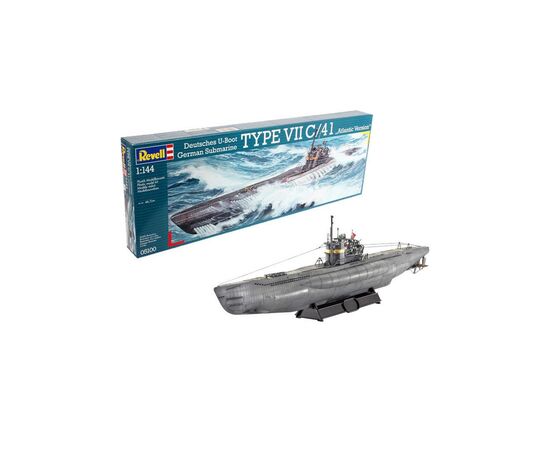 Сборная модель Revell Подводная лодка Type VII C/41 уровень 4 масштаб 1:144 (RVL-05100)