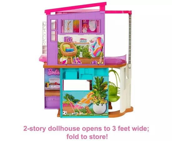 Игровой набор Barbie Дом Малибу (HCD50), изображение 3 Игровой набор Barbie Дом Малибу (HCD50), изображение 3