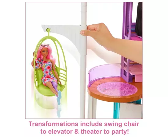 Игровой набор Barbie Дом Малибу (HCD50), изображение 4 Игровой набор Barbie Дом Малибу (HCD50), изображение 4