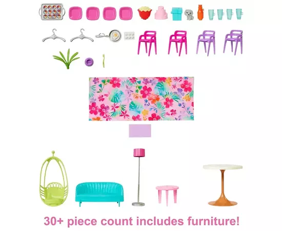 Игровой набор Barbie Дом Малибу (HCD50), изображение 5 Игровой набор Barbie Дом Малибу (HCD50), изображение 5