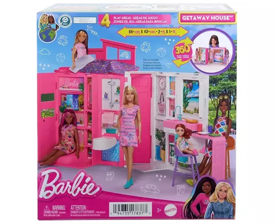 Игровой набор Barbie Домик для отдыха (2-этажный) (HRJ76), изображение 2 Игровой набор Barbie Домик для отдыха (2-этажный) (HRJ76), изображение 2