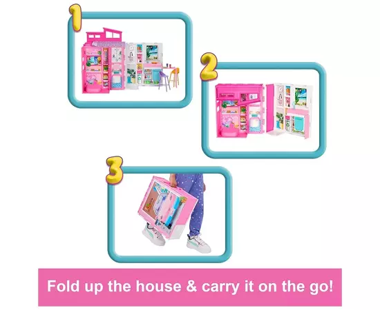 Игровой набор Barbie Домик для отдыха (2-этажный) (HRJ76), изображение 4 Игровой набор Barbie Домик для отдыха (2-этажный) (HRJ76), изображение 4