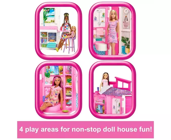 Игровой набор Barbie Домик для отдыха (2-этажный) (HRJ76), изображение 5 Игровой набор Barbie Домик для отдыха (2-этажный) (HRJ76), изображение 5