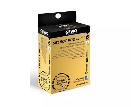 Мячик для настольного тенниса Gewo Select Pro 40+ ITTF 6 шт (86481200) (931059), изображение 2 Мячик для настольного тенниса Gewo Select Pro 40+ ITTF 6 шт (86481200) (931059), изображение 2