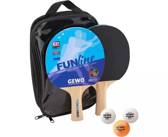 Комплект для настольного тенниса Gewo Double-Fun 2 Bats 3 Balls (96960000) (931053), изображение 2 Комплект для настольного тенниса Gewo Double-Fun 2 Bats 3 Balls (96960000) (931053), изображение 2