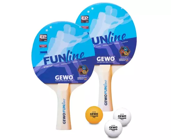 Комплект для настольного тенниса Gewo Double-Fun 2 Bats 3 Balls (96960000) (931053), изображение 4 Комплект для настольного тенниса Gewo Double-Fun 2 Bats 3 Balls (96960000) (931053), изображение 4