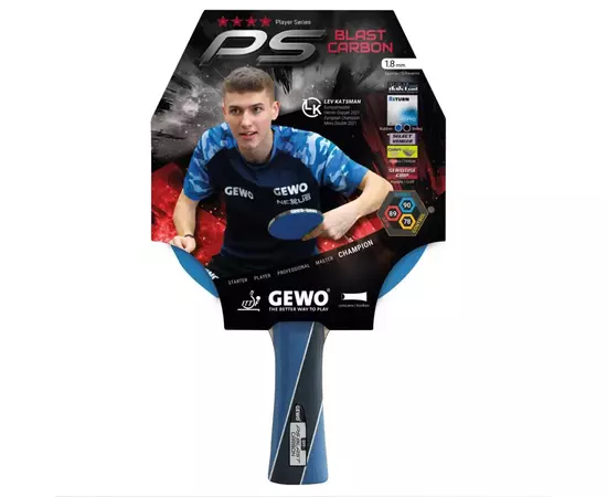 Ракетка для настільного тенісу Gewo PS Blast Carbon FL (1074000001) (931013), зображення 3 Ракетка для настільного тенісу Gewo PS Blast Carbon FL (1074000001) (931013), зображення 3