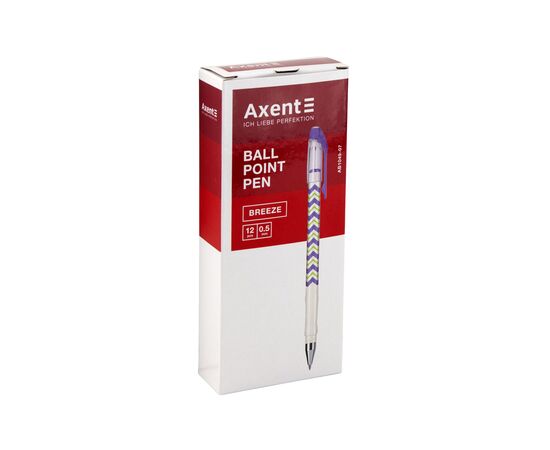 Ручка шариковая Axent Breeze синияя 0.5 мм Корпус ассорти (AB1049-07-A), изображение 2