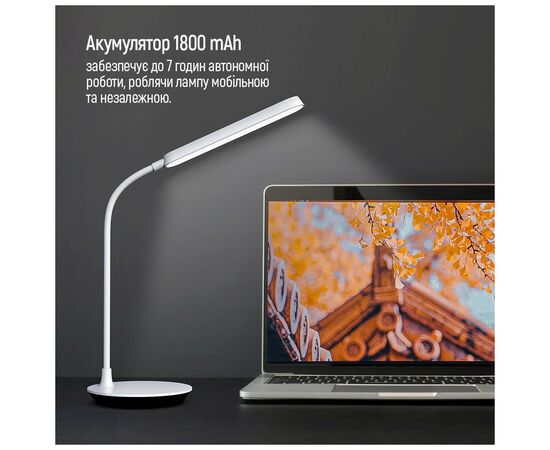 Настольная лампа ColorWay Portable & Flexible 360, 4W, battery 1800 mAh (CW-DL12FB-W), изображение 12 Настольная лампа ColorWay Portable & Flexible 360, 4W, battery 1800 mAh (CW-DL12FB-W), изображение 12
