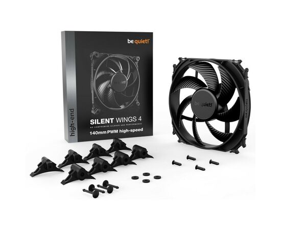 Кулер для корпуса Be quiet! Silent Wings 4 140mm PWM high-speed (BL097), изображение 4 Кулер для корпуса Be quiet! Silent Wings 4 140mm PWM high-speed (BL097), изображение 4