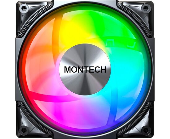 Кулер до корпусу MONTECH METAL PRO 12 ARGB PWM BLK, зображення 2 Кулер до корпусу MONTECH METAL PRO 12 ARGB PWM BLK, зображення 2