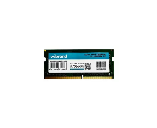 Модуль пам'яті для ноутбука SoDIMM DDR4 16GB 2666 MHz Wibrand (WI2666DDR4S/16GB)
