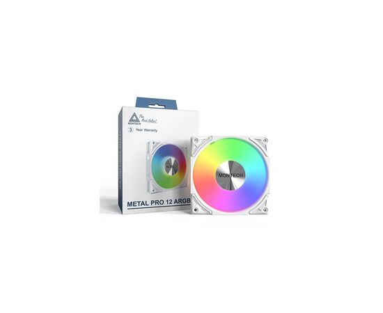 Кулер до корпусу MONTECH METAL PRO 12 ARGB PWM WHT