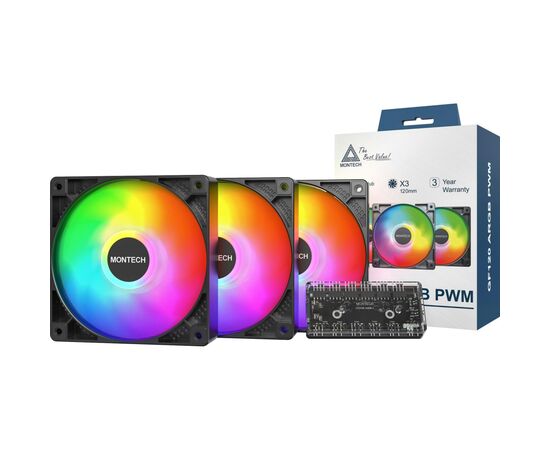 Кулер до корпусу MONTECH GF120 PWM (B31), зображення 5 Кулер до корпусу MONTECH GF120 PWM (B31), зображення 5
