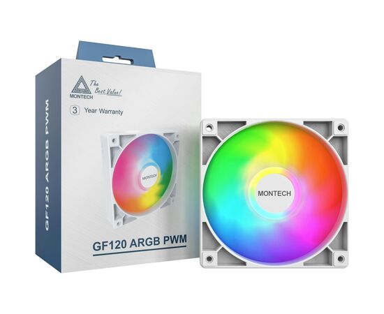 Кулер до корпусу MONTECH GF120 PWM WHITE, зображення 4 Кулер до корпусу MONTECH GF120 PWM WHITE, зображення 4