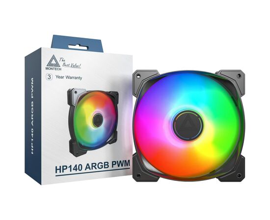 Кулер до корпусу MONTECH HP140 PWM BLACK, зображення 4 Кулер до корпусу MONTECH HP140 PWM BLACK, зображення 4