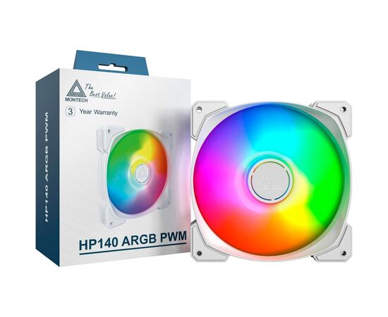 Кулер до корпусу MONTECH HP140 PWM WHITE, зображення 4 Кулер до корпусу MONTECH HP140 PWM WHITE, зображення 4