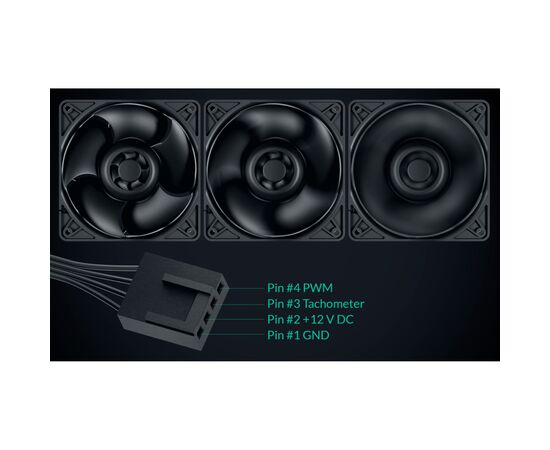 Кулер для корпуса Arctic S12038-4K (ACFAN00296A), изображение 6 Кулер для корпуса Arctic S12038-4K (ACFAN00296A), изображение 6