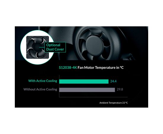 Кулер для корпуса Arctic S12038-4K (ACFAN00296A), изображение 7 Кулер для корпуса Arctic S12038-4K (ACFAN00296A), изображение 7