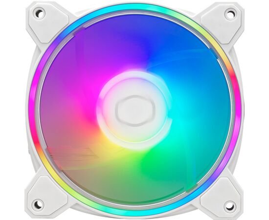 Кулер для корпуса CoolerMaster MasterFan MF120 Halo2 3 in 1 White (MFL-B2DW-213P2-R2), изображение 2 Кулер для корпуса CoolerMaster MasterFan MF120 Halo2 3 in 1 White (MFL-B2DW-213P2-R2), изображение 2