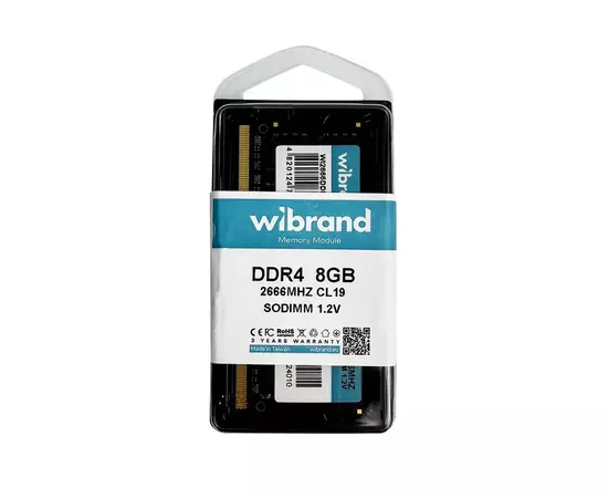 Модуль памяти для ноутбука SoDIMM DDR4 8GB 2666 MHz Wibrand (WI2666DDR4S/8GB), изображение 3 Модуль памяти для ноутбука SoDIMM DDR4 8GB 2666 MHz Wibrand (WI2666DDR4S/8GB), изображение 3