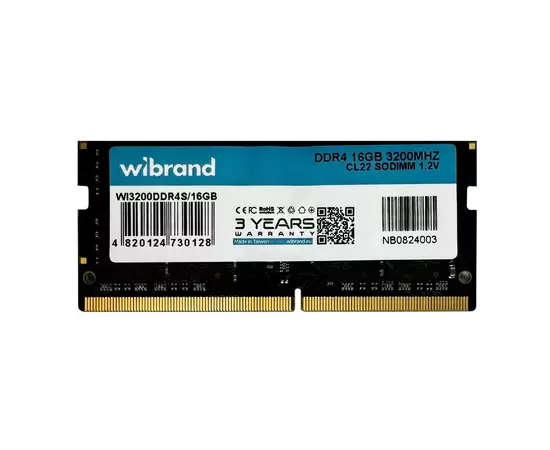 Модуль пам'яті для ноутбука SoDIMM DDR4 16GB 3200 MHz Wibrand (WI3200DDR4S/16GB)
