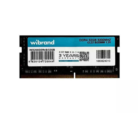 Модуль пам'яті для ноутбука SoDIMM DDR4 32GB 3200 MHz Wibrand (WI3200DDR4S/32GB)