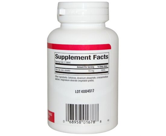 Минералы Natural Factors Цитрат Цинка, Zinc Citrate, 15 мг, 90 Таблеток (NFS-01678), изображение 2