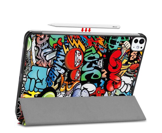 Чехол для планшета BeCover Smart Case Apple iPad Pro 11" M4 2024 Graffiti (711637), изображение 4 Чехол для планшета BeCover Smart Case Apple iPad Pro 11" M4 2024 Graffiti (711637), изображение 4