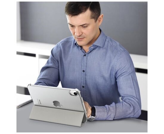 Чехол для планшета BeCover Tri Fold Hard Apple iPad Mini 7 2024 Gray (712452), изображение 7 Чехол для планшета BeCover Tri Fold Hard Apple iPad Mini 7 2024 Gray (712452), изображение 7