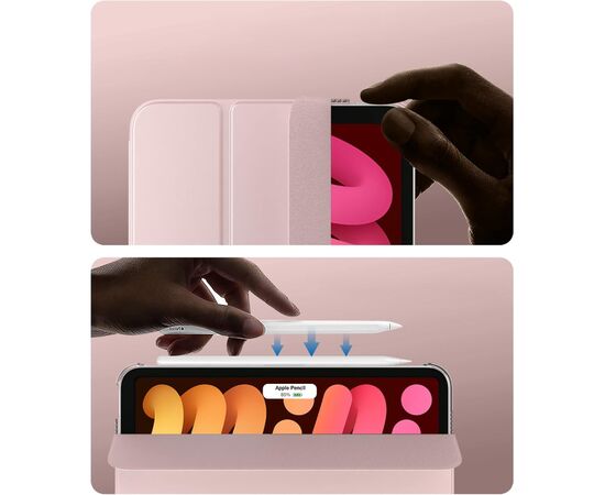 Чехол для планшета BeCover Tri Fold Hard Apple iPad Mini 7 2024 Pink (712454), изображение 4 Чехол для планшета BeCover Tri Fold Hard Apple iPad Mini 7 2024 Pink (712454), изображение 4
