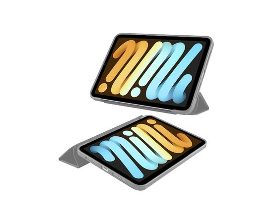 Чехол для планшета BeCover Tri Fold Hard TPU Apple iPad Mini 7 2024 Gray (712446), изображение 5 Чехол для планшета BeCover Tri Fold Hard TPU Apple iPad Mini 7 2024 Gray (712446), изображение 5