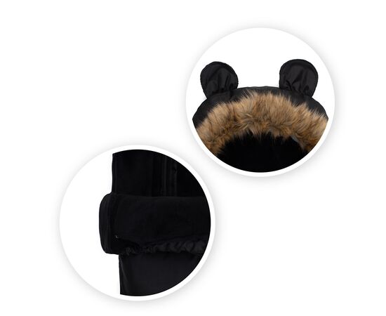 Зимний конверт MoMi Sleeping bag black (AKCE00032), изображение 3 Зимний конверт MoMi Sleeping bag black (AKCE00032), изображение 3