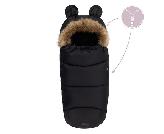 Зимний конверт MoMi Sleeping bag black (AKCE00032), изображение 6 Зимний конверт MoMi Sleeping bag black (AKCE00032), изображение 6