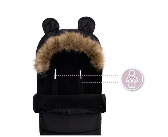 Зимний конверт MoMi Sleeping bag black (AKCE00032), изображение 7 Зимний конверт MoMi Sleeping bag black (AKCE00032), изображение 7