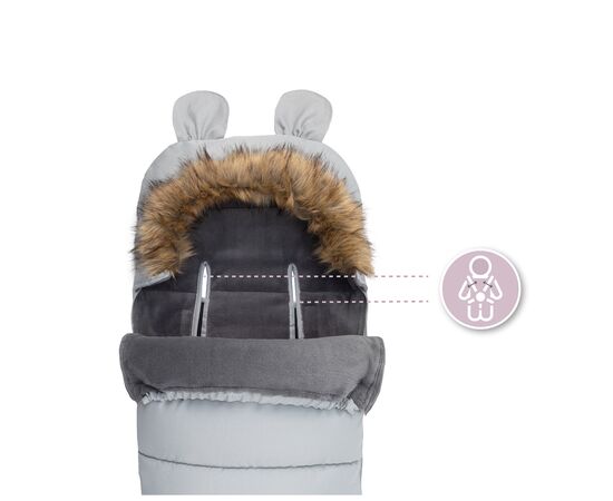 Зимний конверт MoMi Sleeping bag gray (AKCE00034), изображение 7 Зимний конверт MoMi Sleeping bag gray (AKCE00034), изображение 7