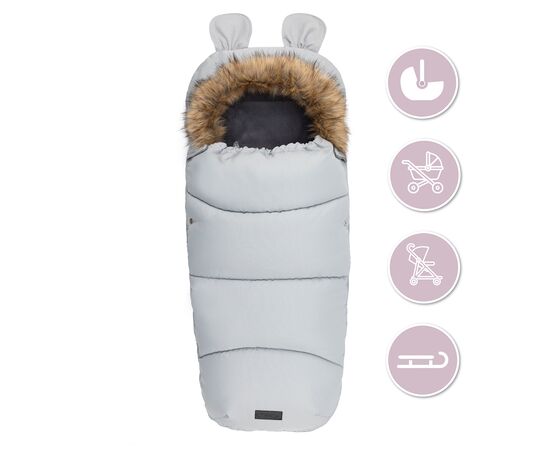 Зимний конверт MoMi Sleeping bag gray (AKCE00034), изображение 8 Зимний конверт MoMi Sleeping bag gray (AKCE00034), изображение 8