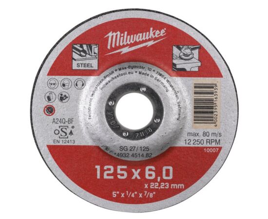 Круг відрізний Milwaukee по металу, SCS 41/125х6, 125мм (4932451482)