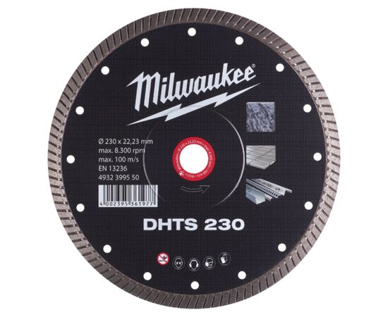 Круг отрезной Milwaukee алмазный DHTS 230, 230мм (4932399550)
