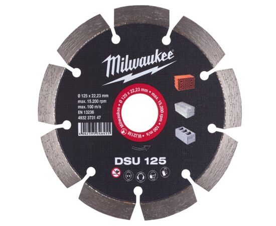 Круг отрезной Milwaukee алмазный DSU 125, 125мм (4932373147)
