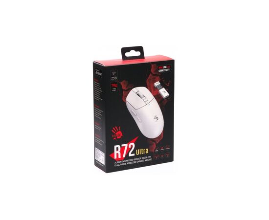 Мишка A4Tech Bloody R72 Ultra Wireless/USB White (4711421000901), зображення 11 Мишка A4Tech Bloody R72 Ultra Wireless/USB White (4711421000901), зображення 11