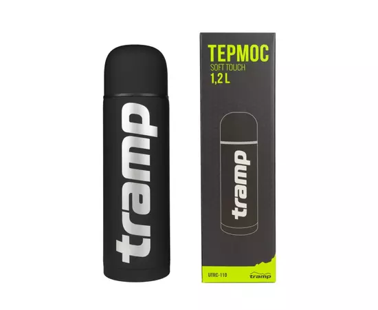 Термос Tramp Soft Touch 1.2 л Black (UTRC-110-black), изображение 3 Термос Tramp Soft Touch 1.2 л Black (UTRC-110-black), изображение 3