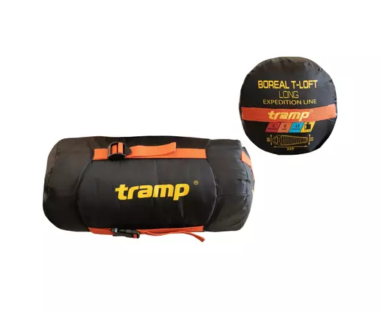 Спальный мешок Tramp Boreal Long Left Orange/Grey (UTRS-061L-L), изображение 12 Спальный мешок Tramp Boreal Long Left Orange/Grey (UTRS-061L-L), изображение 12